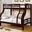Solpine Dark Walnut Twin Over Full Bunk Bed