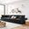 Commix Down Filled Overstuffed 4 Piece Sectional Sofa Set In Black EEI-3357-BLK