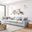 Commix Down Filled Overstuffed 4 Piece Sectional Sofa Set In Light Gray EEI-3357-LGR