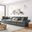 Commix Gray Down Filled Overstuffed 4 Piece Sectional Sofa Set EEI-3357-GRY