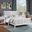 Connelly Youth Reversible Panel Bedroom Set In White and Rockport Gray