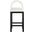Conrad Linen Textured Fabric Counter Stool In Cream and Black
