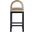 Conrad Velvet Counter Stool In Black and Beige