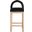 Conrad Velvet Counter Stool In Black and Natural