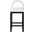 Conrad Velvet Counter Stool In Cream and Black
