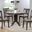 Contemporary Double X-Back 5-Piece Dining Set In Grey Stone and Black Stone