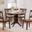Contemporary Double X-Back 5-Piece Dining Set In Whiskey and Mocha