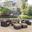 Convene Espresso Mocha 8 Piece Outdoor Patio Sectional Set EEI-2206-EXP-MOC-SET