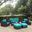 Convene Espresso Turquoise 8 Piece Outdoor Patio Sectional Set