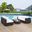 Convene Espresso White 5 Piece Outdoor Patio Sectional Set EEI-2163-EXP-WHI-SET