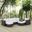 Convene Espresso White 6 Piece Outdoor Patio Sectional Set EEI-2207-EXP-WHI-SET