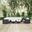 Convene Espresso White 9 Piece Outdoor Patio Sectional Set
