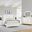 Cool Farmhouse Panel Bedroom Set In Soft White