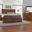 Cool Rustic Mansion Bedroom Set With Footboard Storage In Amber