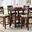 Cori 5 Piece Counter Table Set In Brown Cherry