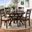 Cori Round Dining 5 Piece Set In Brown Cherry