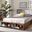 Cosma Modern Transitional Ash Walnut Brown and Light Grey Finished Wood 4-Drawer Full Size Platform Storage Bed