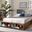 Cosma Modern Transitional Ash Walnut Brown and Dark Grey Finished Wood 4-Drawer King Size Platform Storage Bed