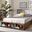 Cosma Modern Transitional Ash Walnut Brown and Light Grey Finished Wood 4-Drawer King Size Platform Storage Bed