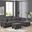Cozy L Shaped Sectional Sofa In Gray