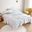 Cozy Soft Cotton Flannel Printed Sheet Set In White Holiday Trees