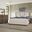 Crafted Oak Upholstered Bedroom Set In Aged Grey