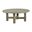 Croquet Teak 40 Inch Round Coffee Table In Oyster Teak