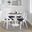 Dakota-Charlotte Dining Set In Charcoal and White