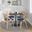 Dakota-Charlotte Dining Set In Espresso and Blue