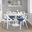 Dakota-Charlotte Dining Set In White and Blue