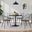 Dakota-Winston Dining Set In Black and Brown