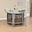 Dallas 2-shelf Curved Home Bar Silver and Frosted Glass Set of 3