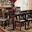 Dallas Modern and Contemporary Grey Fabric Upholstered and Dark Brown Finished Wood 7-Piece Dining Set