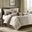 Dallas Polyester Micro Corduroy Fabric Pieced Queen Comforter 7 Piece Set In Taupe