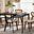 Dannell Cream Fabric And Black Finished Wood 5-Piece Dining Set