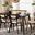 Dannell Cream Fabric And Black Finished Wood 7-Piece Dining Set
