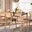 Dannell Grey Fabric And Natural Oak Finished Wood 5-Piece Dining Set