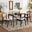 Dannon Wood 5 Piece Dining Set In Cream and Black
