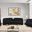 Daphne Velvet Living Room Set In Black and Natural