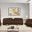 Daphne Velvet Living Room Set In Natural Brown and Black