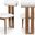 Dario Vegan Leather Dining Chair Set of 2 In Cream/Walnut