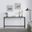 Darrin Narrow Long Console Table With Mirrored Top In Black