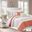 Dawn Cotton Percale Printed 6 Piece Queen Coverlet Set In Coral