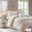 Dawn Cotton T180 9 Piece Printing Pieced Queen Comforter Set In Blush