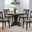 Deco Double X-Back 5-Piece Dining Set In Grey Stone and Black Stone