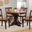 Deco Double X-Back 5-Piece Dining Set In Whiskey and Mocha