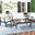 Del Dark Slate Grey and Beige Mar 4-Piece Outdoor Set