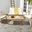 Del Mar Teak Brown and Beige 4-Piece Outdoor Set