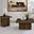 Devar Square Engineered Wood Occasional Table Set In Dark Pine