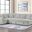 Devonshire Sleeper Sectional Sofa Storage Chaise In Grey